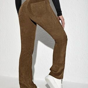 SHEIN Brown Flare & Wide Leg Jeans